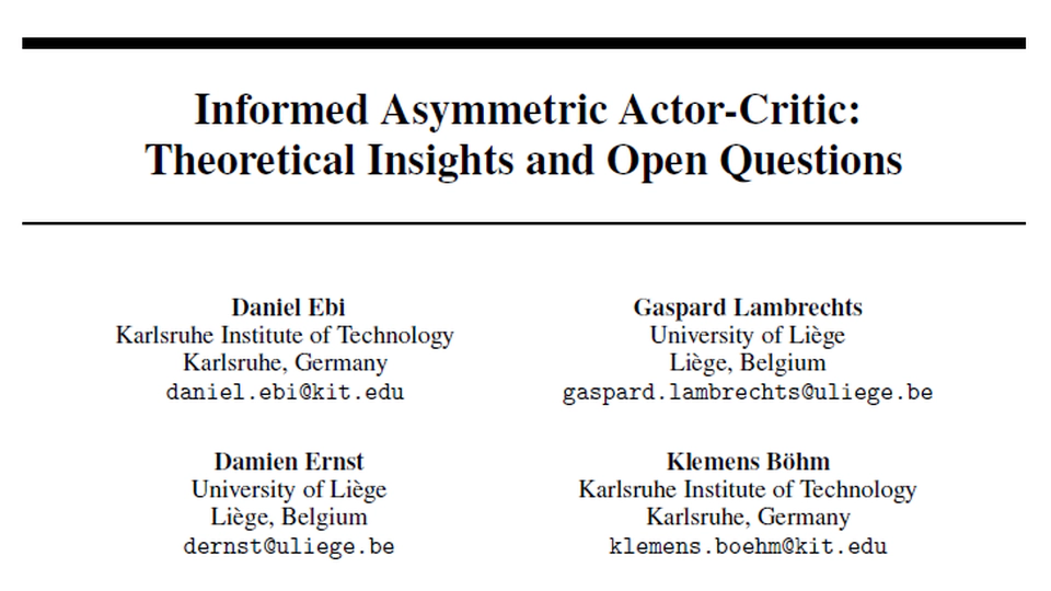 Informed Asymmetric Actor-Critic: Theoretical Insights and Open Questions