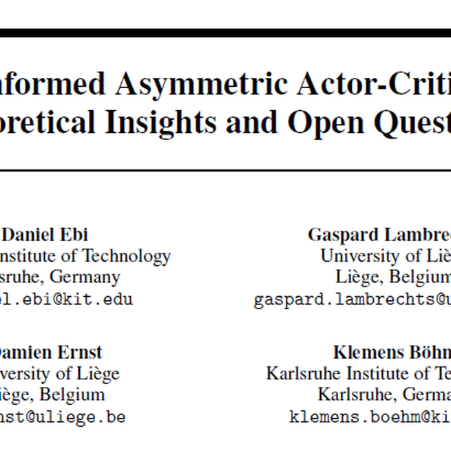 Informed Asymmetric Actor-Critic: Theoretical Insights and Open Questions
